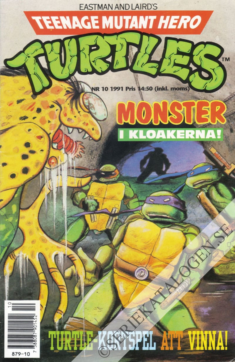 Framsida på Teenage mutant hero turtles #10 (1991)
