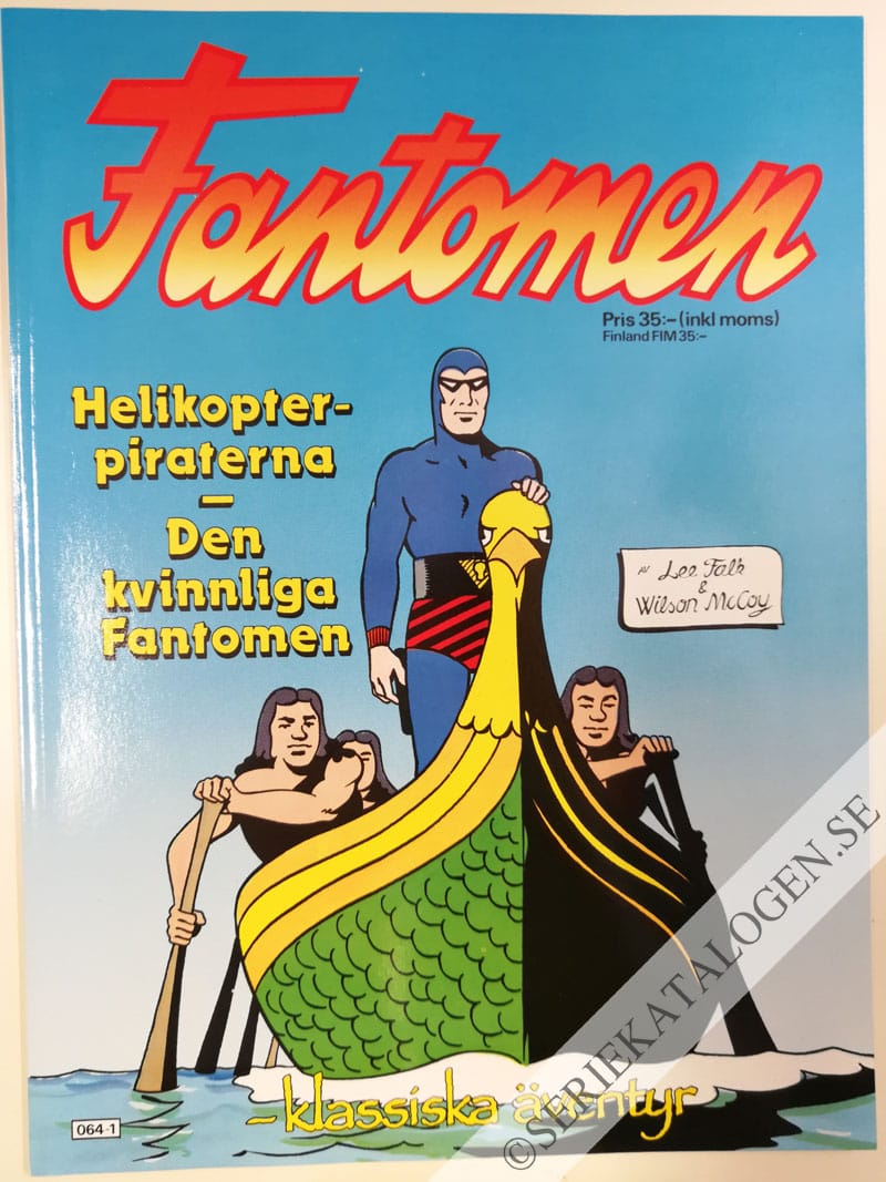 Framsida på Fantomen Klassiska Äventyr: Helikopterpiraterna - Den kvinnliga Fantomen (1987)