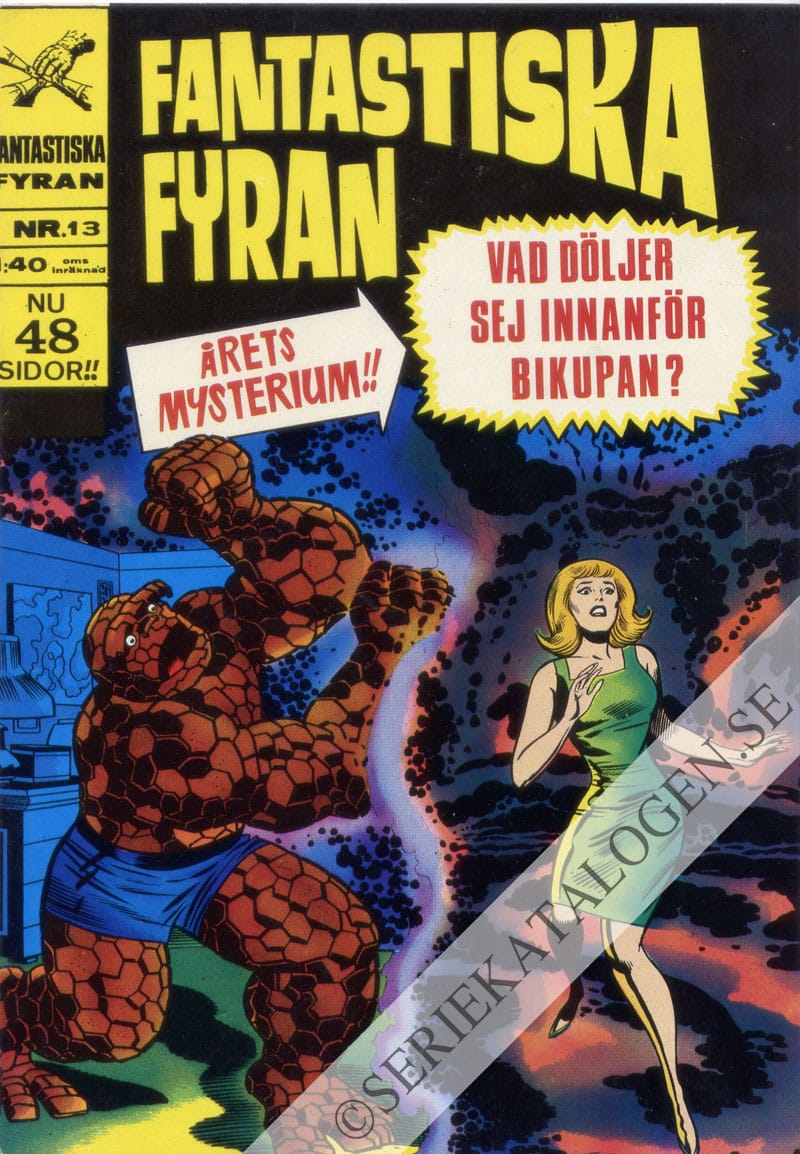 Framsida på Fantastiska Fyran #13 (1968)