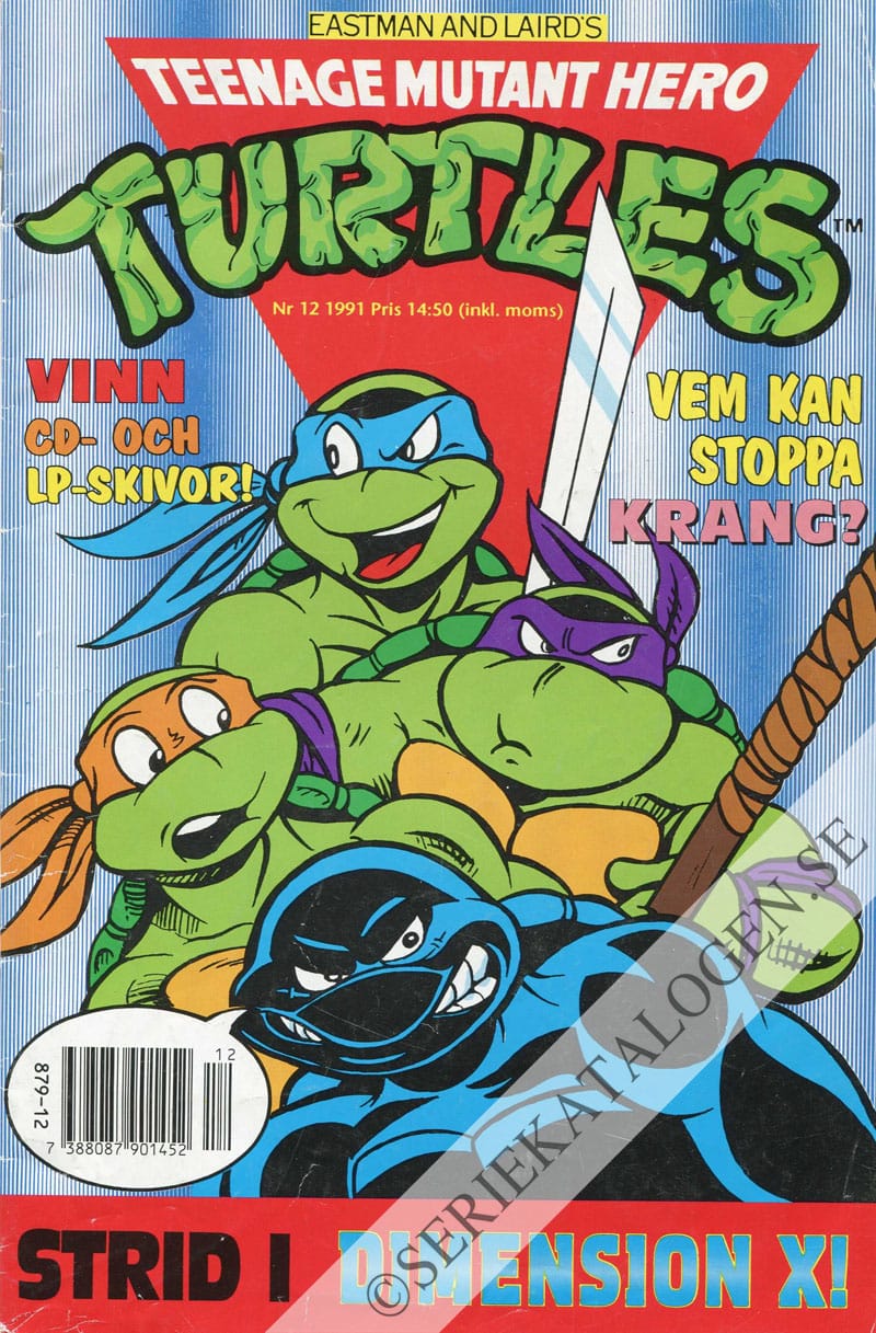 Framsida på Teenage mutant hero turtles #12 (1991)