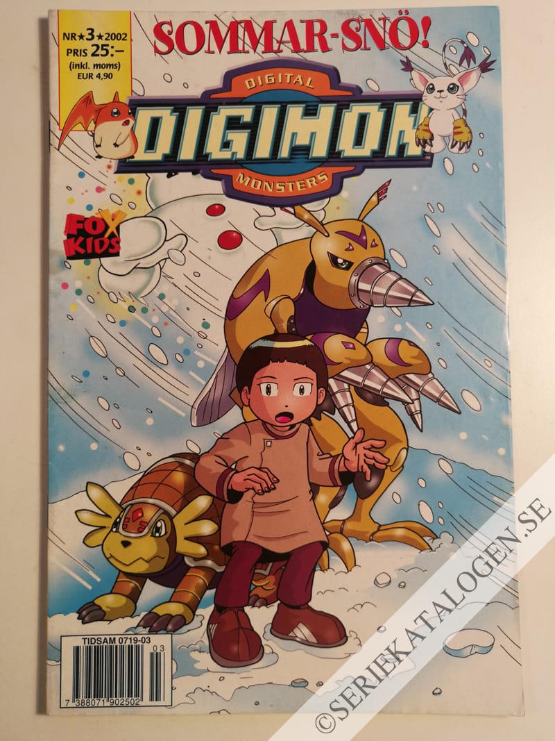 Framsida på Digimon - digital monsters Sommar-snö! (2002)