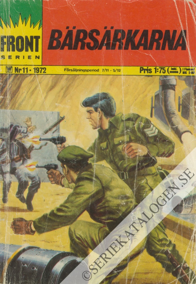 Framsida på Frontserien #11 - Bärsärkarna (1972)
