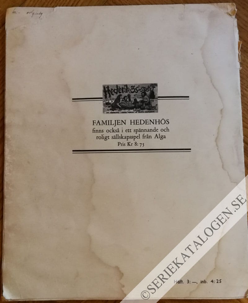 Baksida på Barna Hedenhös bilder från stenåldern (1951)
