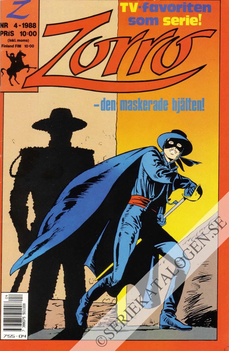 Framsida på Zorro #4 (1988)