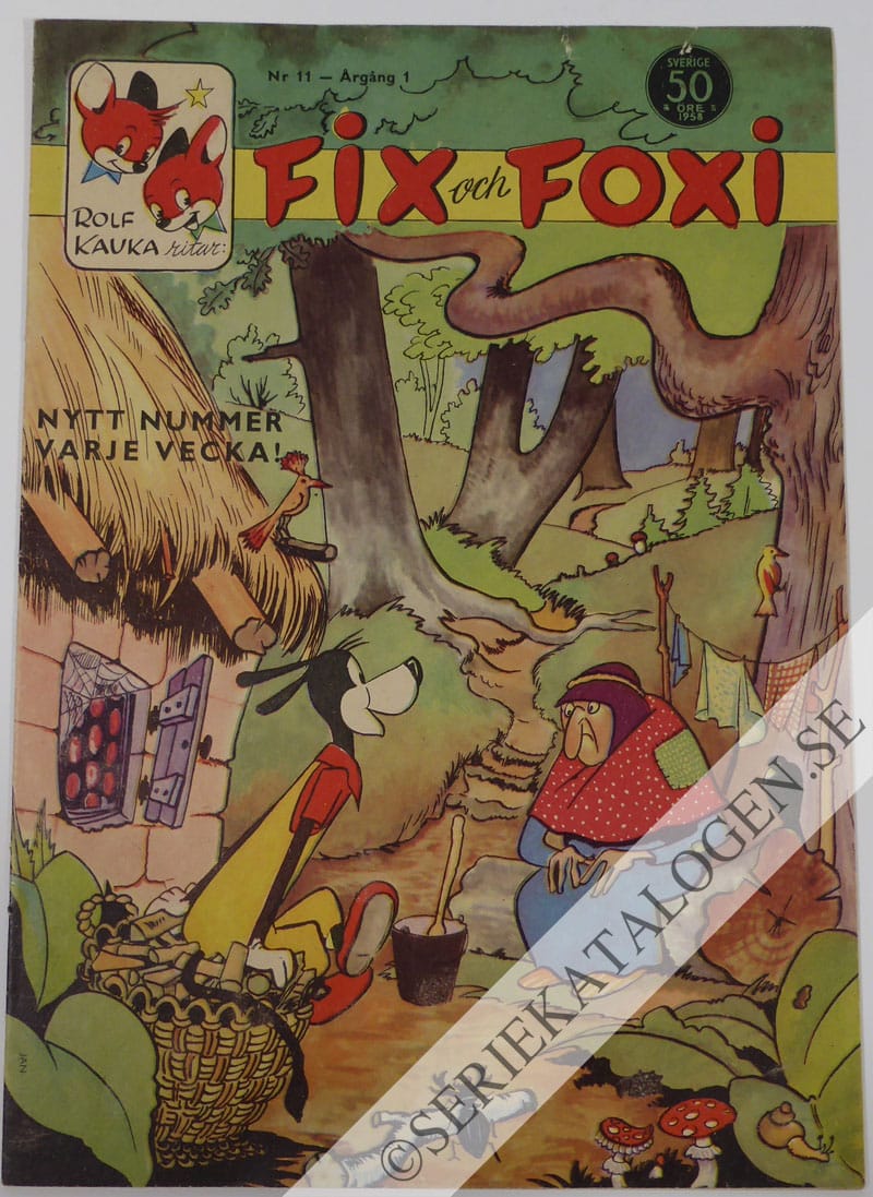 Framsida på Fix och Foxi #11 (1958)
