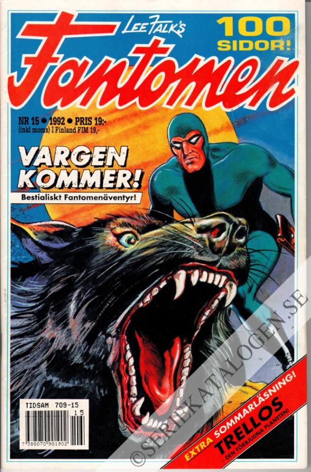 Framsida på Fantomen #15 (1992)