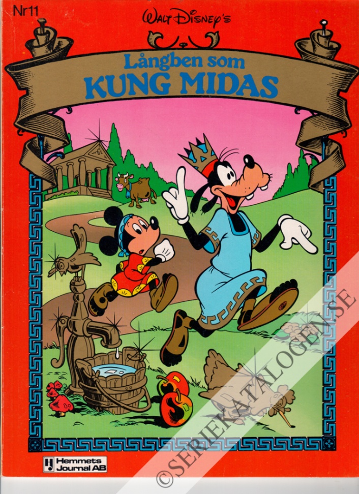 Framsida på Långben - historiens mästare Långben som Kung Midas (1980)