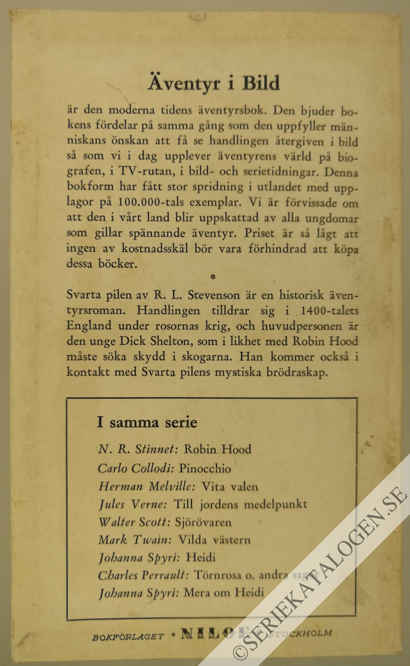 Baksida på Svarta Pilen (1968)