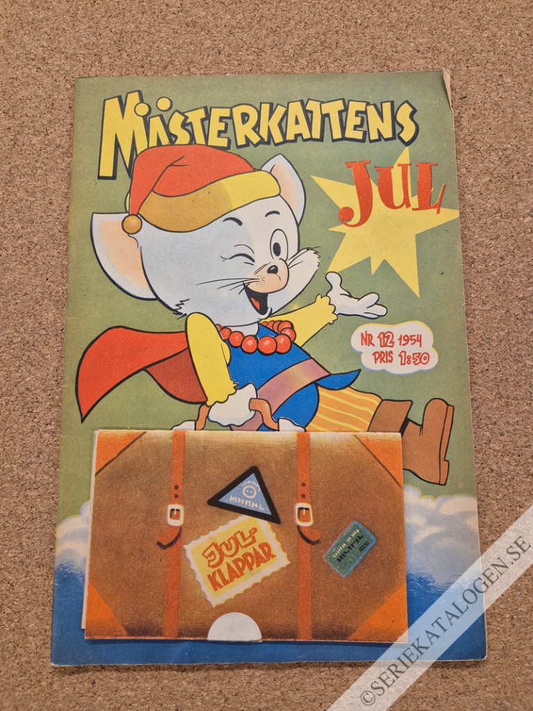Framsida på Mästerkatten #12 - Mästerkattens jul (1954)
