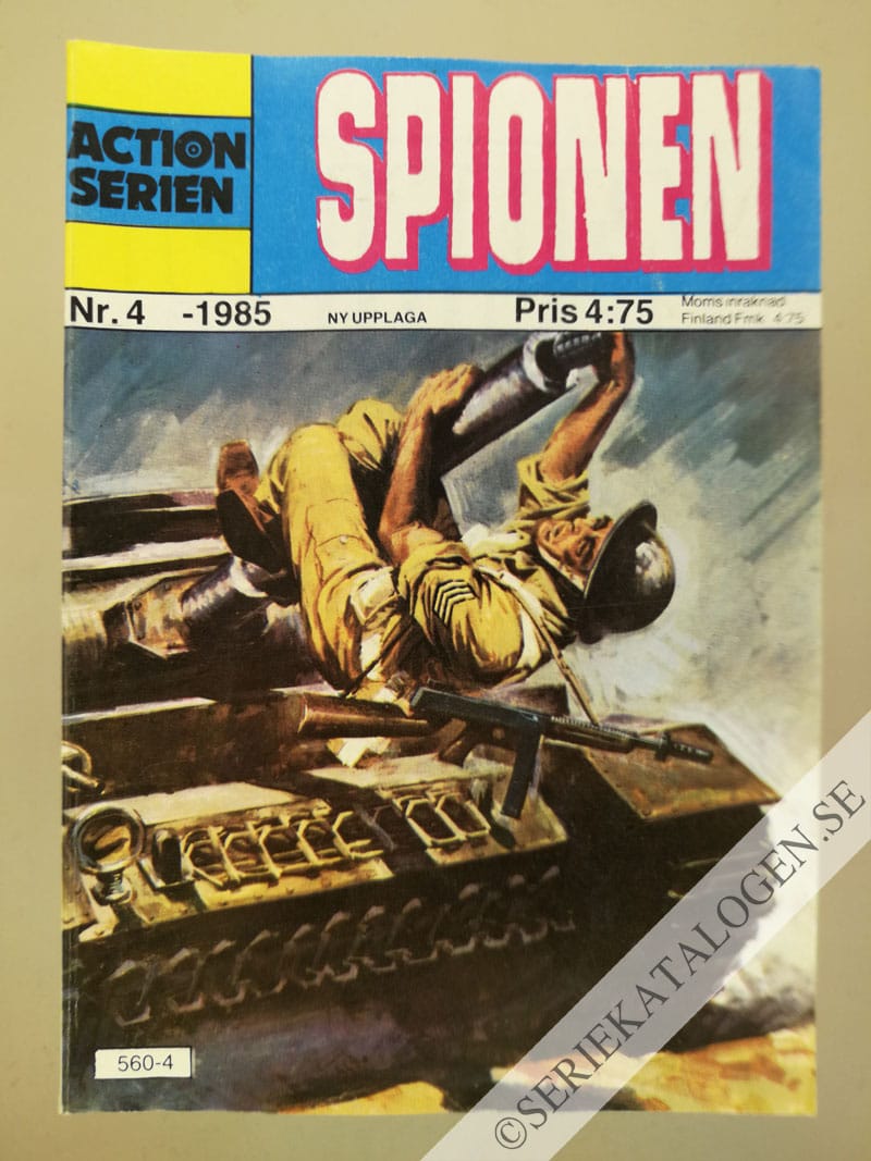 Framsida på Actionserien #4 - Spionen (1985)