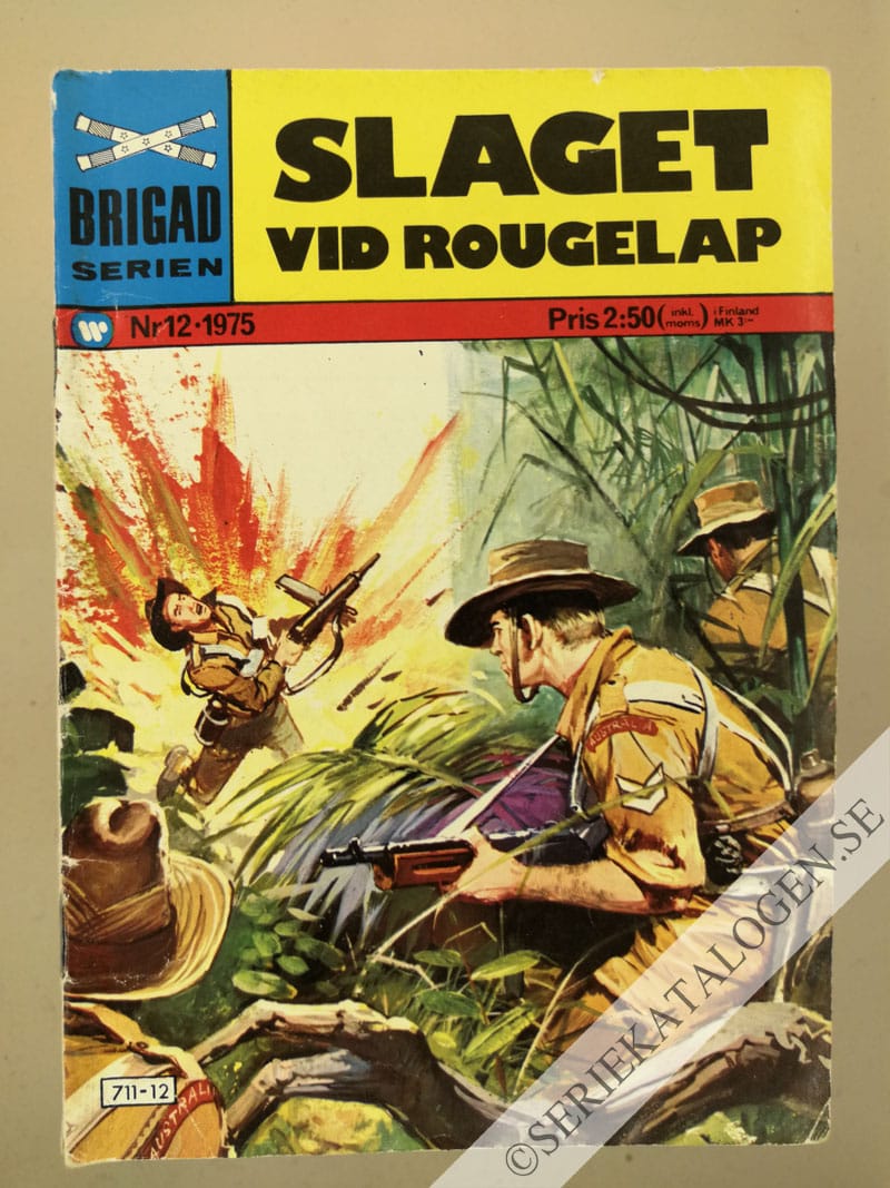 Framsida på Brigadserien Slaget vid Rougelap (1975)