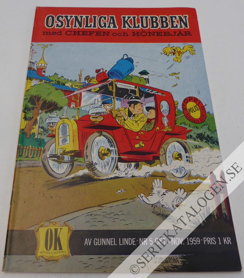 Framsida på Osynliga klubben #5 (1959)