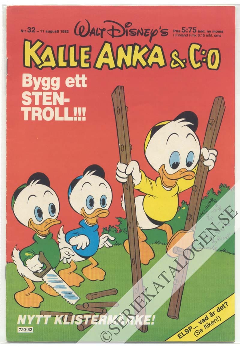 Framsida på Kalle Anka & C:o #32 (1982)