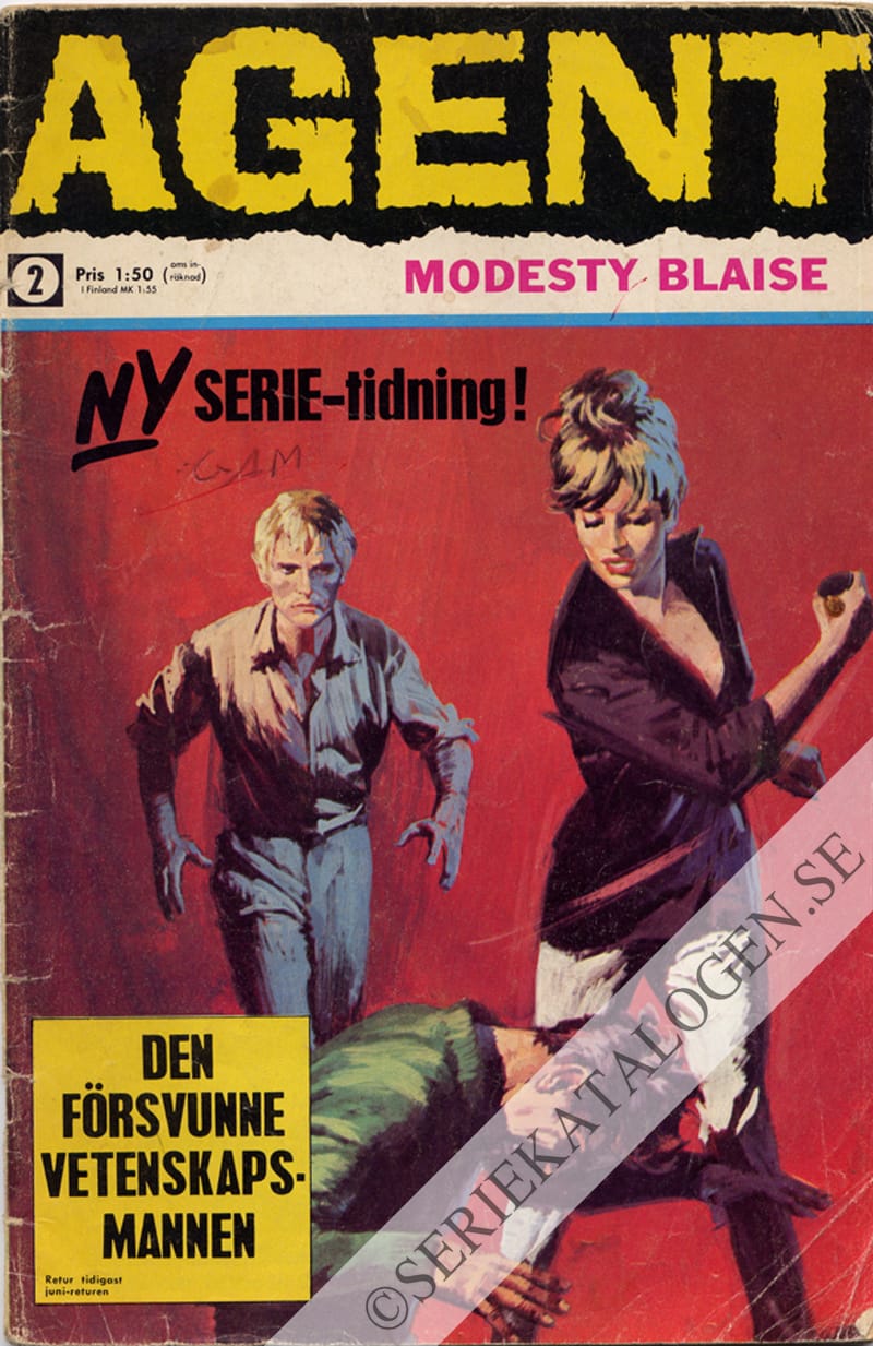 Framsida på Agent Modesty Blaise #2 (1967)