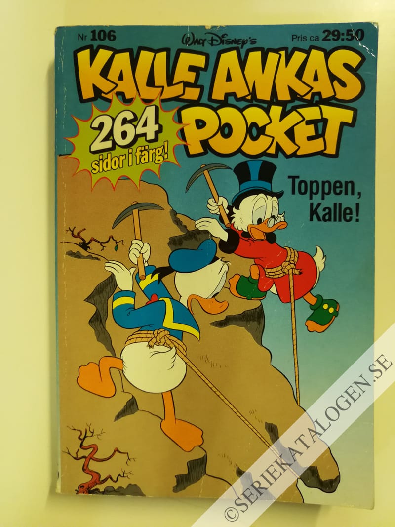 Framsida på Kalle Ankas pocket #106 - Toppen, Kalle! (1989)