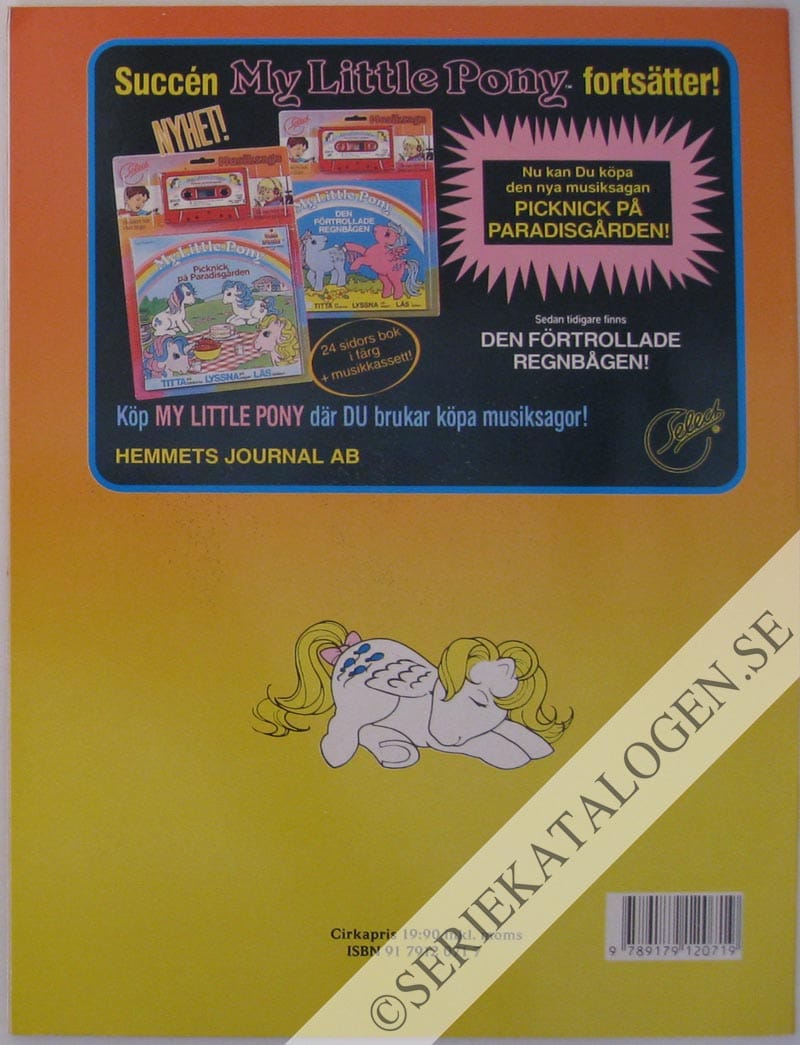 Baksida på Den magiska kammen / Peachy och Äggbert (1988)