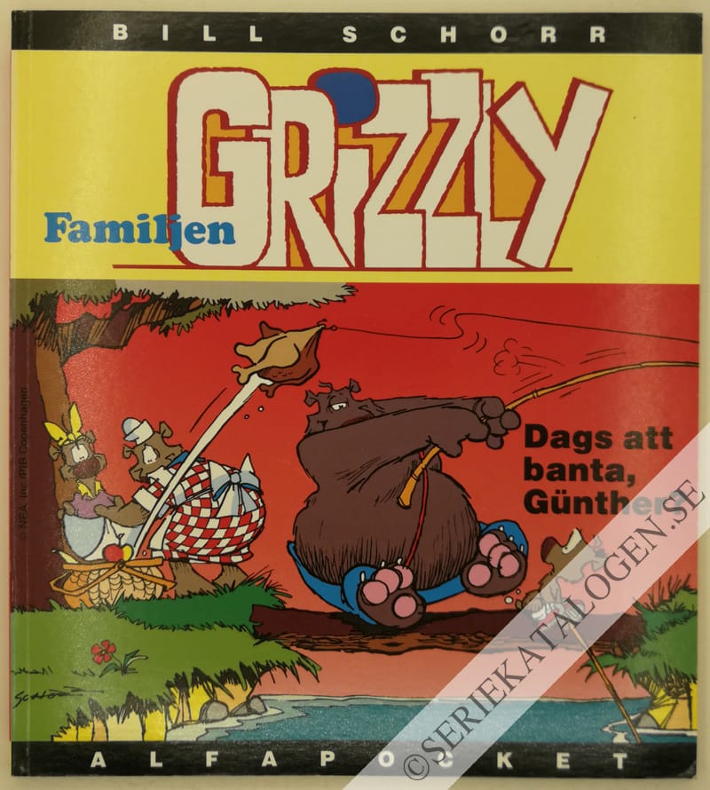 Framsida på Alfapocket Familjen Grizzly - Dags att banta, Günther? (1994)