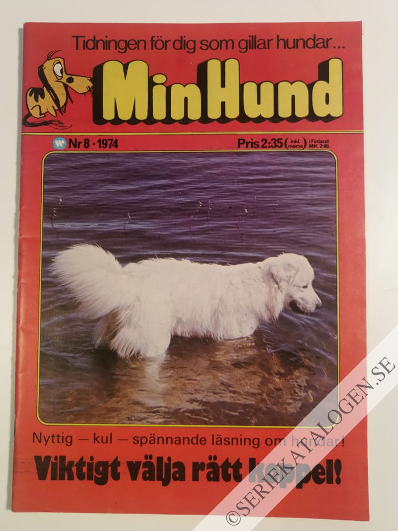 Framsida på Min hund #8 (1974)