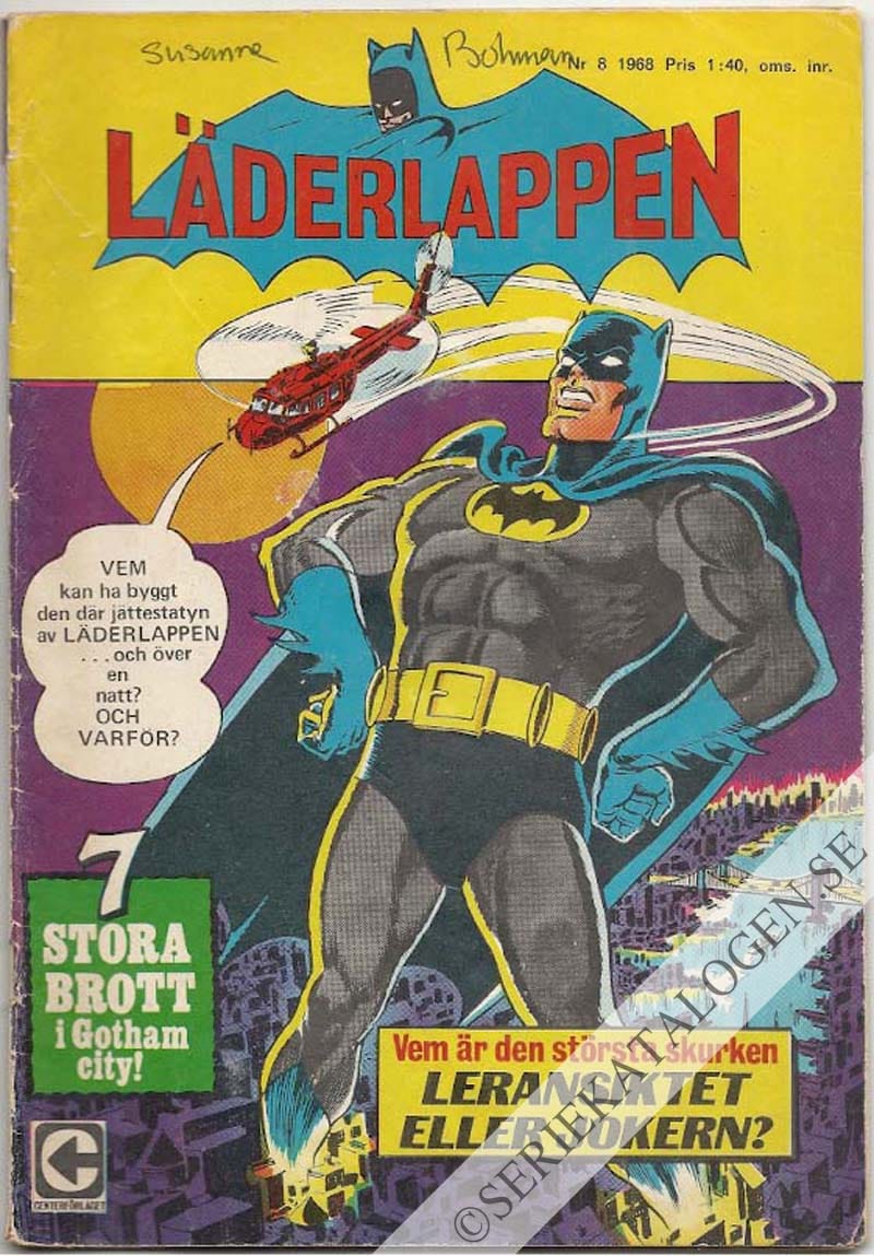 Framsida på Läderlappen och Robin #8 (1968)
