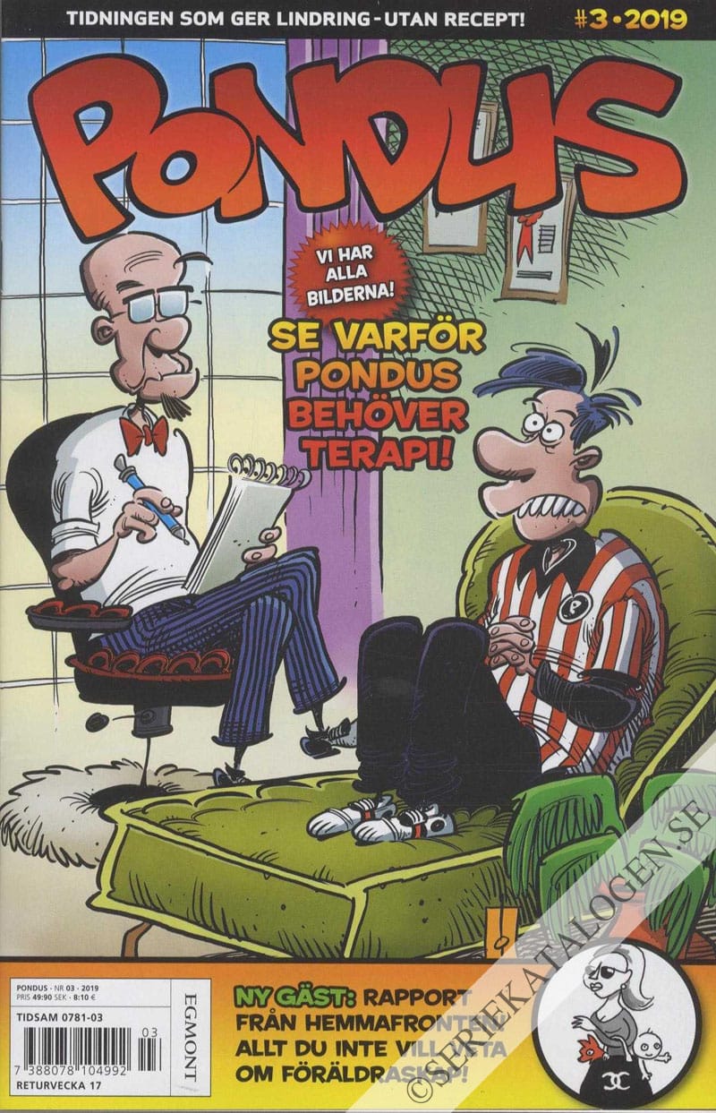 Framsida på Pondus #3 (2019)