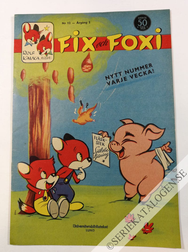 Framsida på Fix och Foxi #12 (1959)