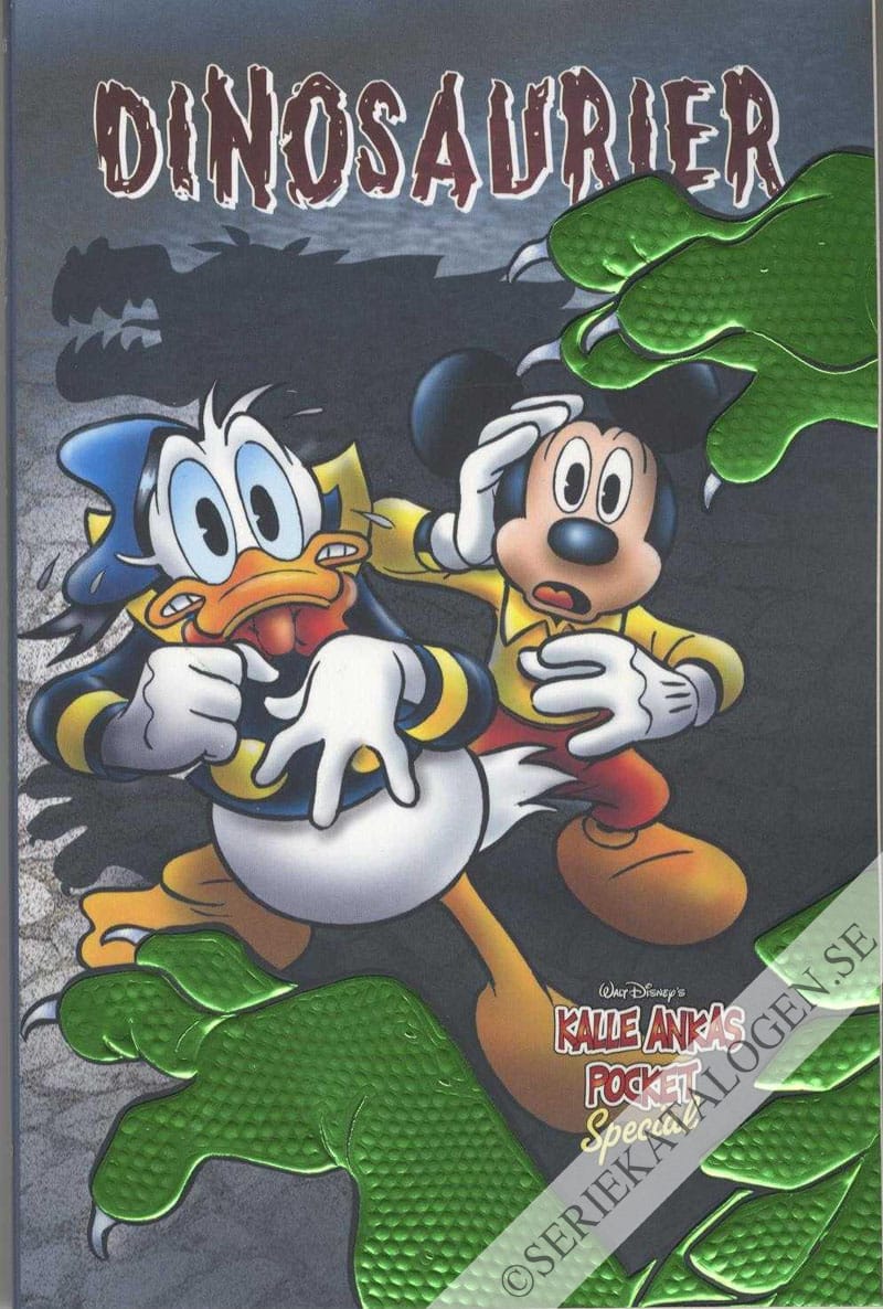 Framsida på Kalle Ankas pocket special Dinosaurier (2018)