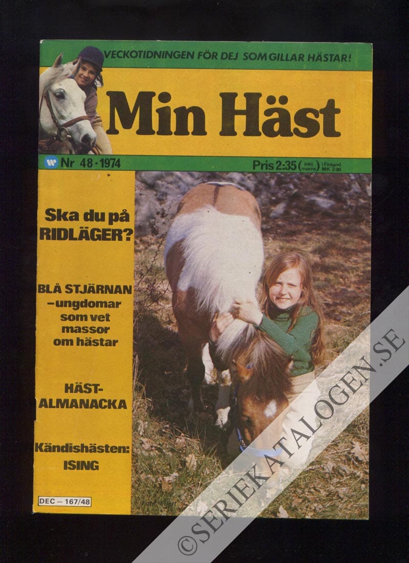 Framsida på Min häst #48 (1974)