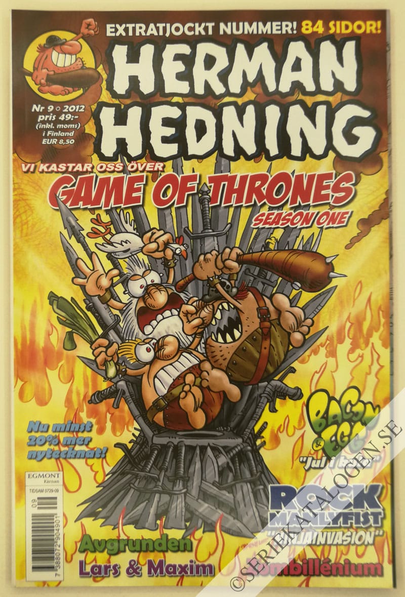 Framsida på Herman Hedning #9 (2012)