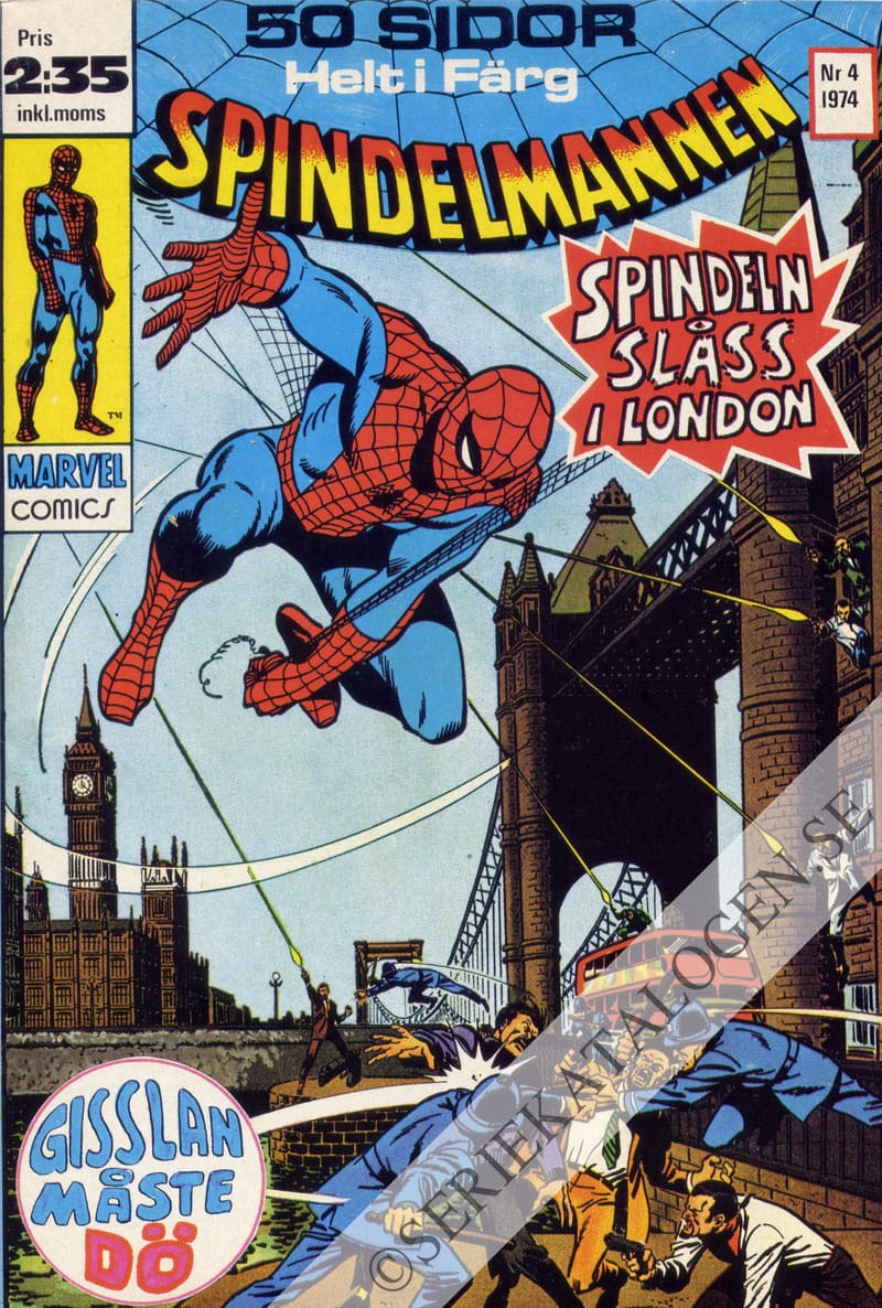 Framsida på Spindelmannen #4 (1974)