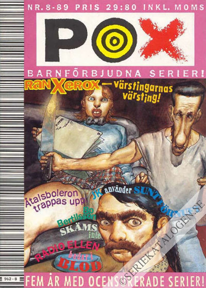 Framsida på Pox #8 (1989)