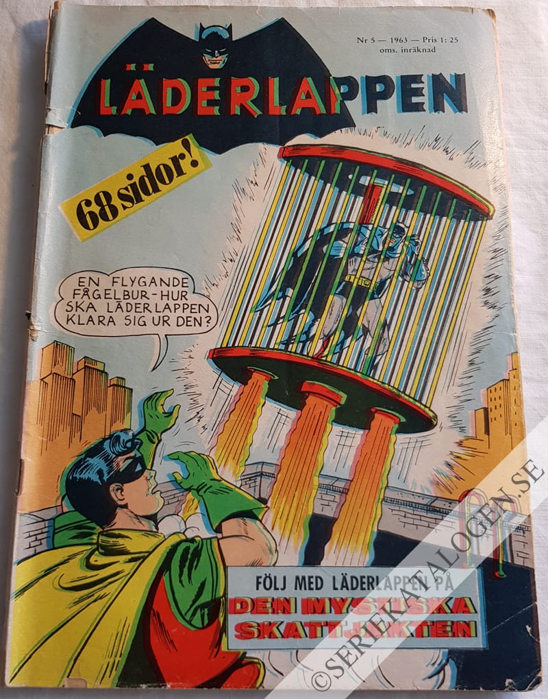 Framsida på Läderlappen och Robin #5 (1963)