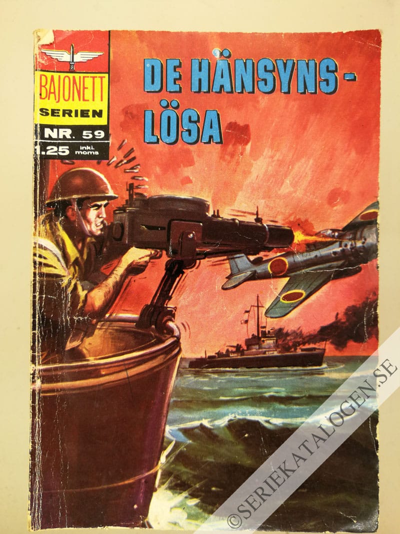 Framsida på Bajonettserien De hänsynslösa (1969)