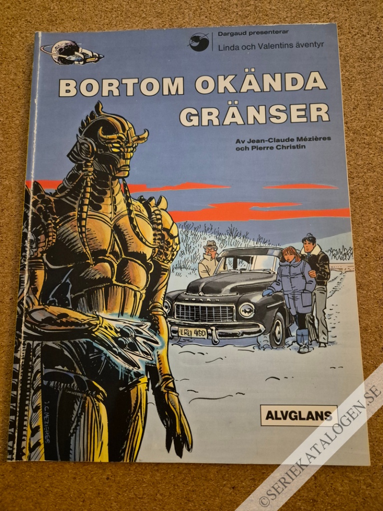 Framsida på Linda och Valentins äventyr Bortom okända gränser (1989)