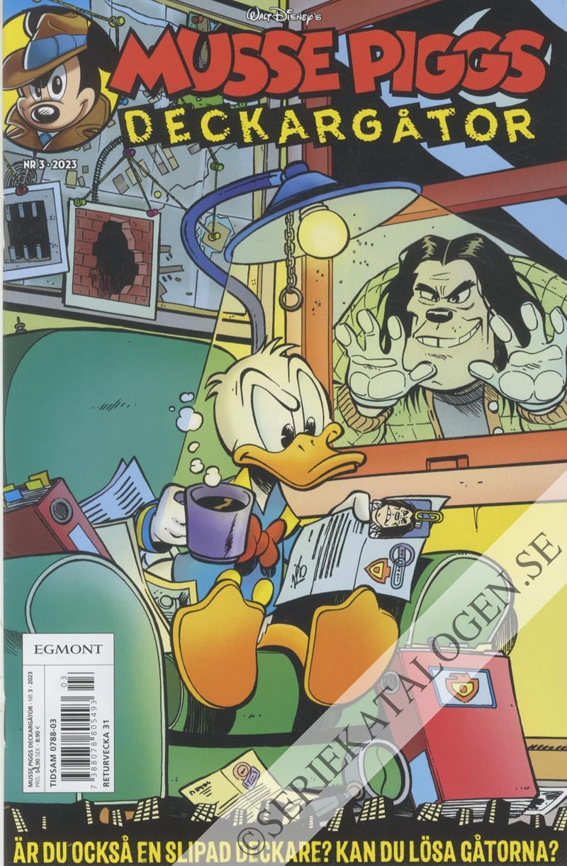 Framsida på Musse Piggs deckargåtor #3 (2023)