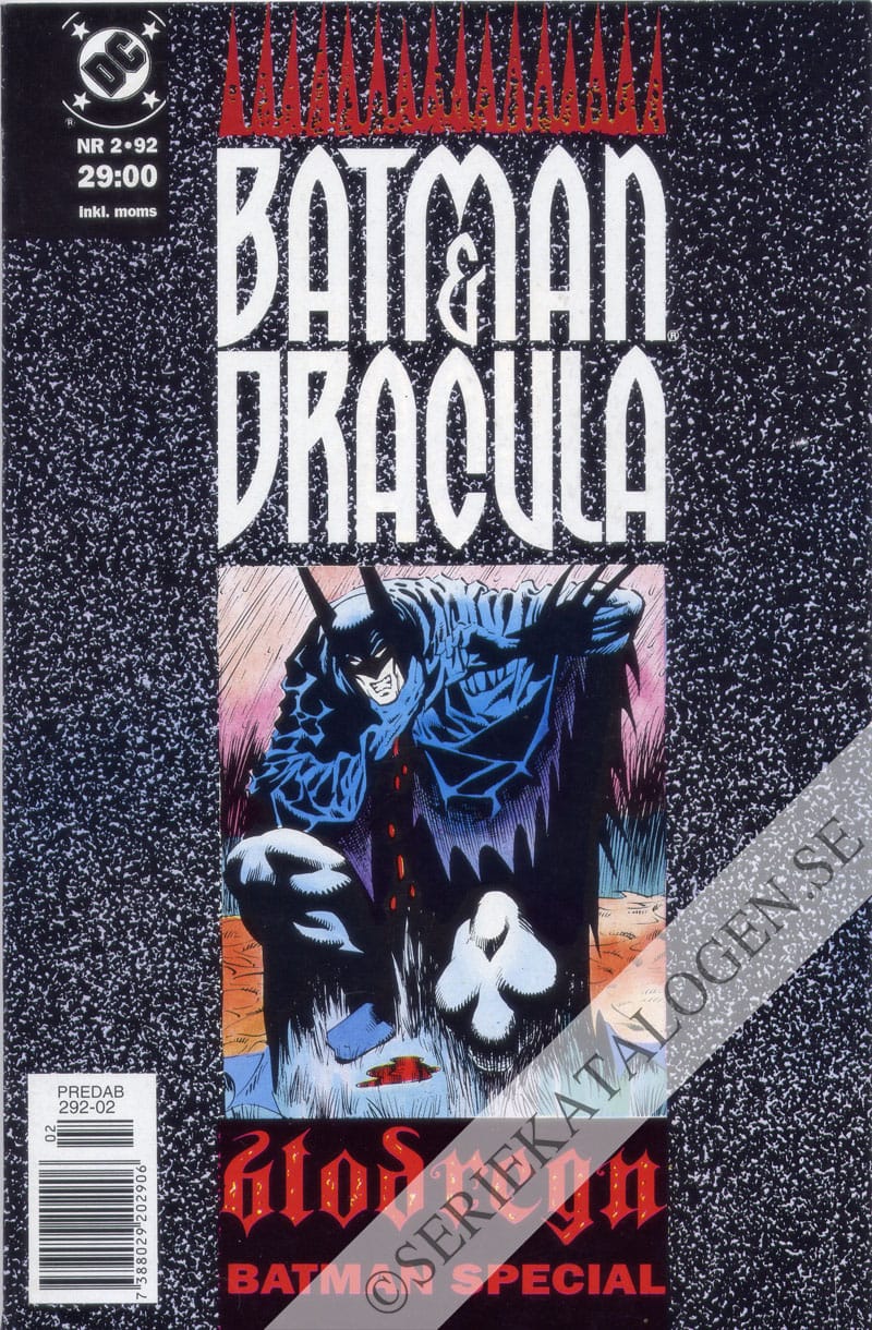 Framsida på Batman special Batman & Dracula - Blodregn (1992)