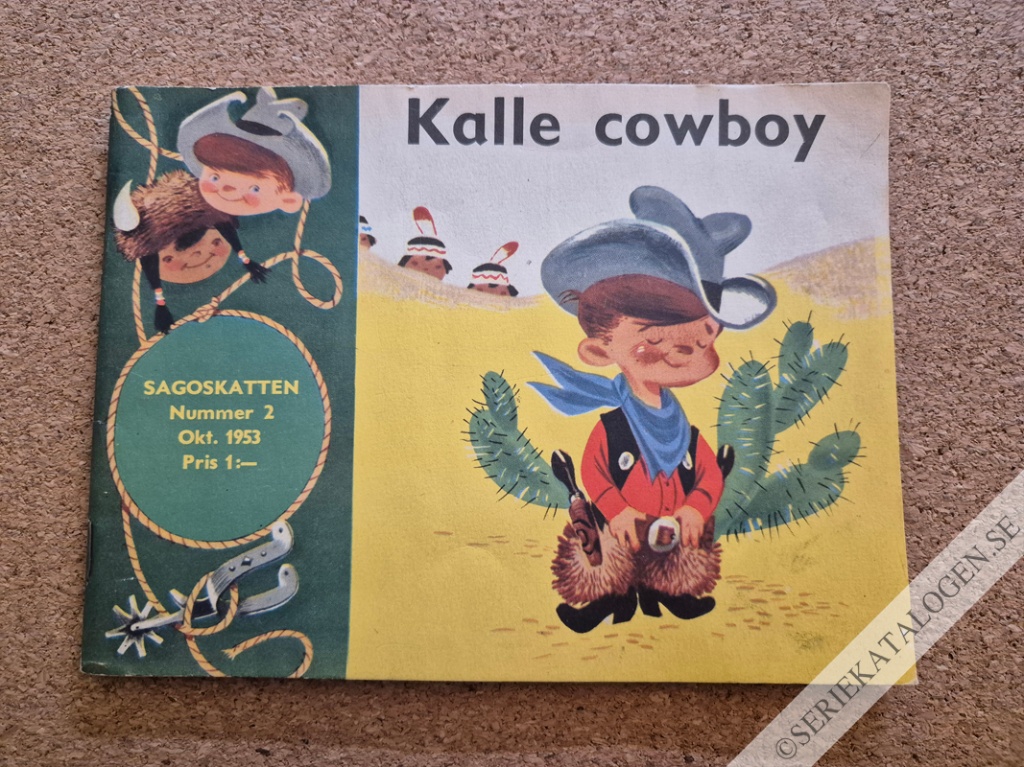 Framsida på Sagoskatten Kalle Cowboy (1953)