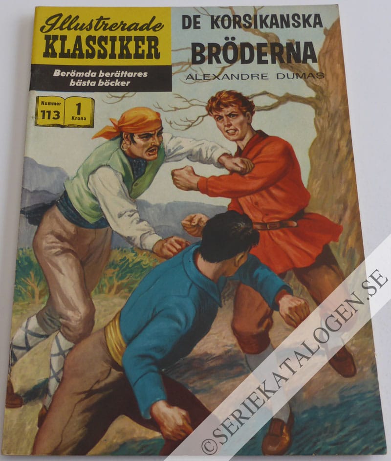 Framsida på Illustrerade Klassiker #113 - De korsikanska bröderna (1960)