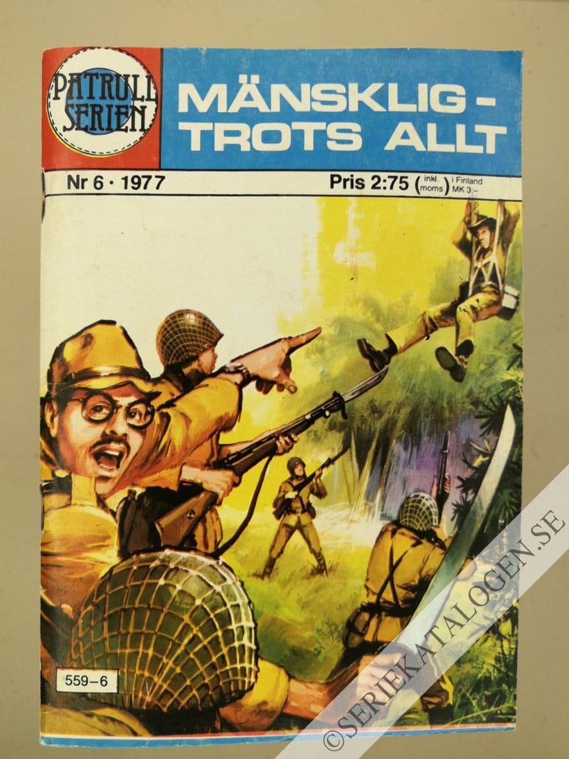 Framsida på Patrullserien Mänsklig - trots allt (1977)