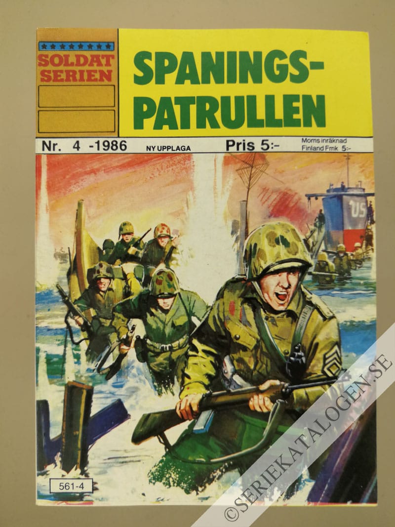 Framsida på Soldatserien #4 - Spaningspatrullen (1986)