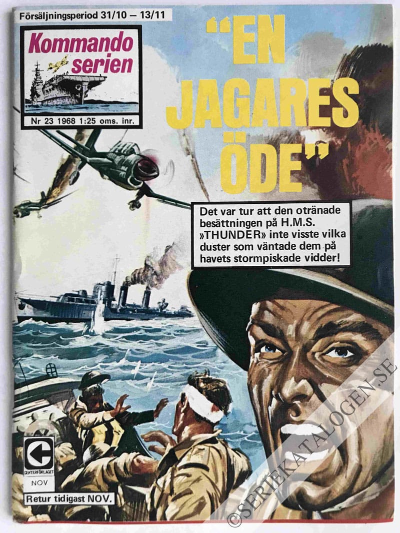 Framsida på Kommandoserien #23 - En jagares öde (1968)