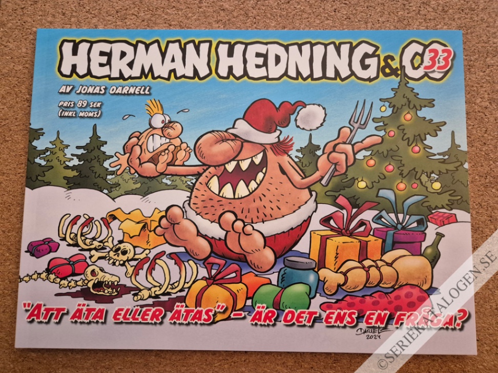 Framsida på Herman Hedning & co "Att äta eller ätas" - är det ens en fråga? (2024)