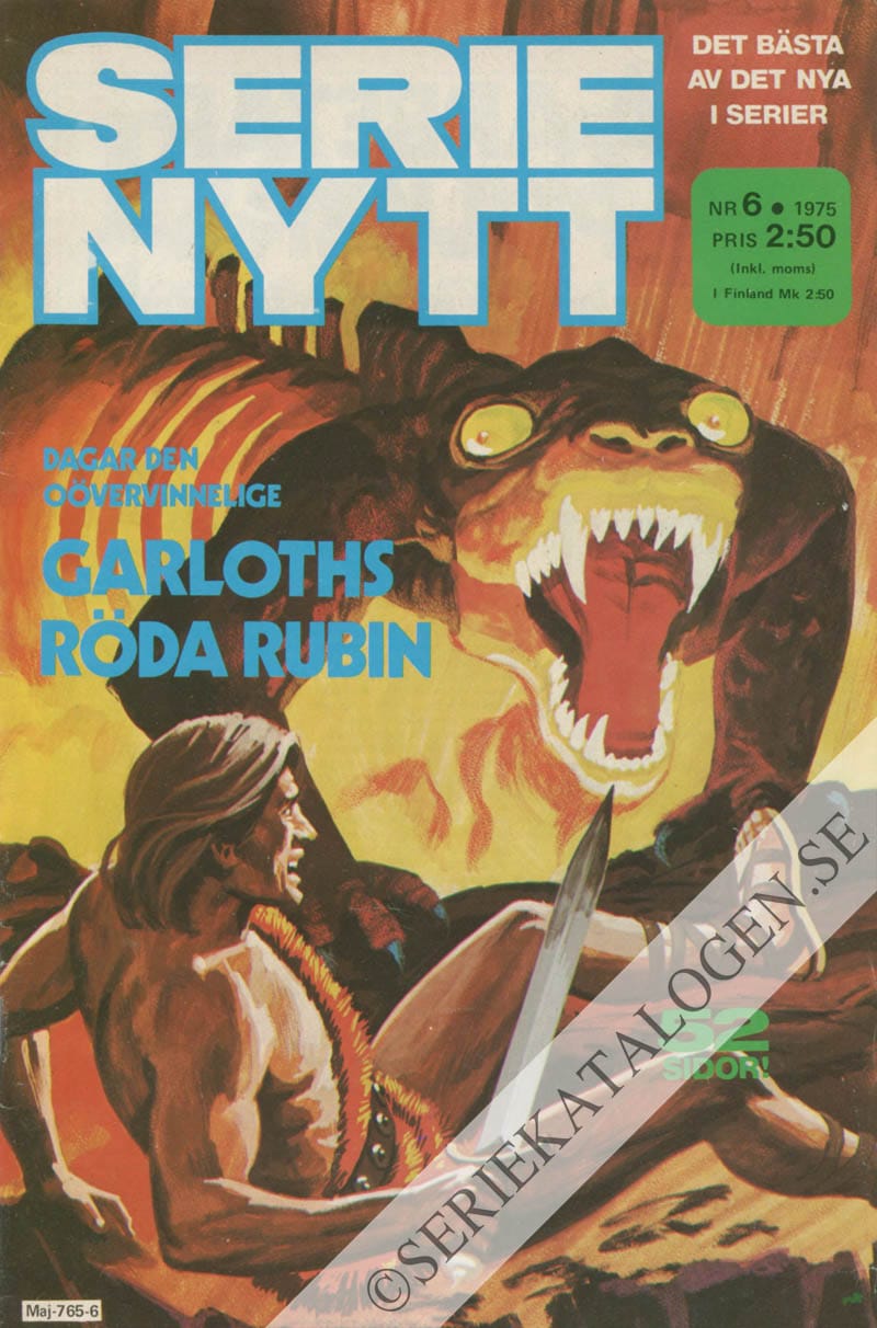 Framsida på Serie-Nytt #6 (1975)