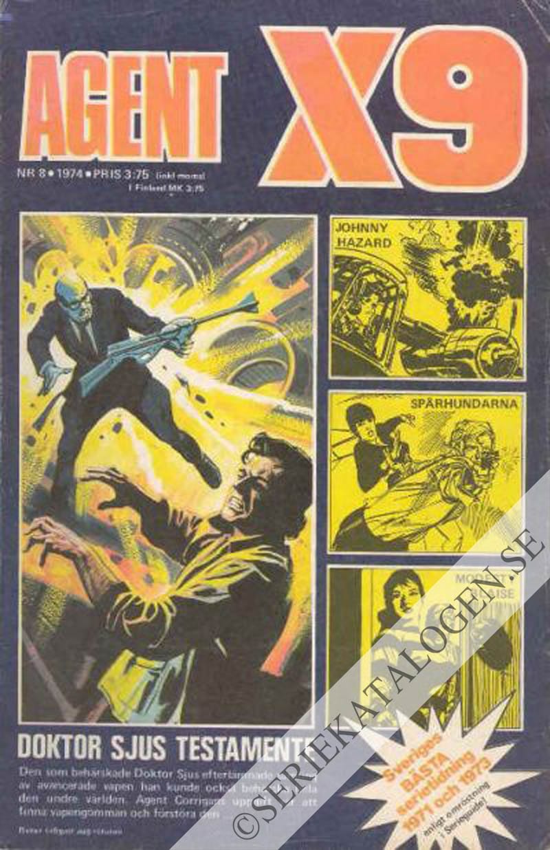 Framsida på Agent X9 #8 (1974)