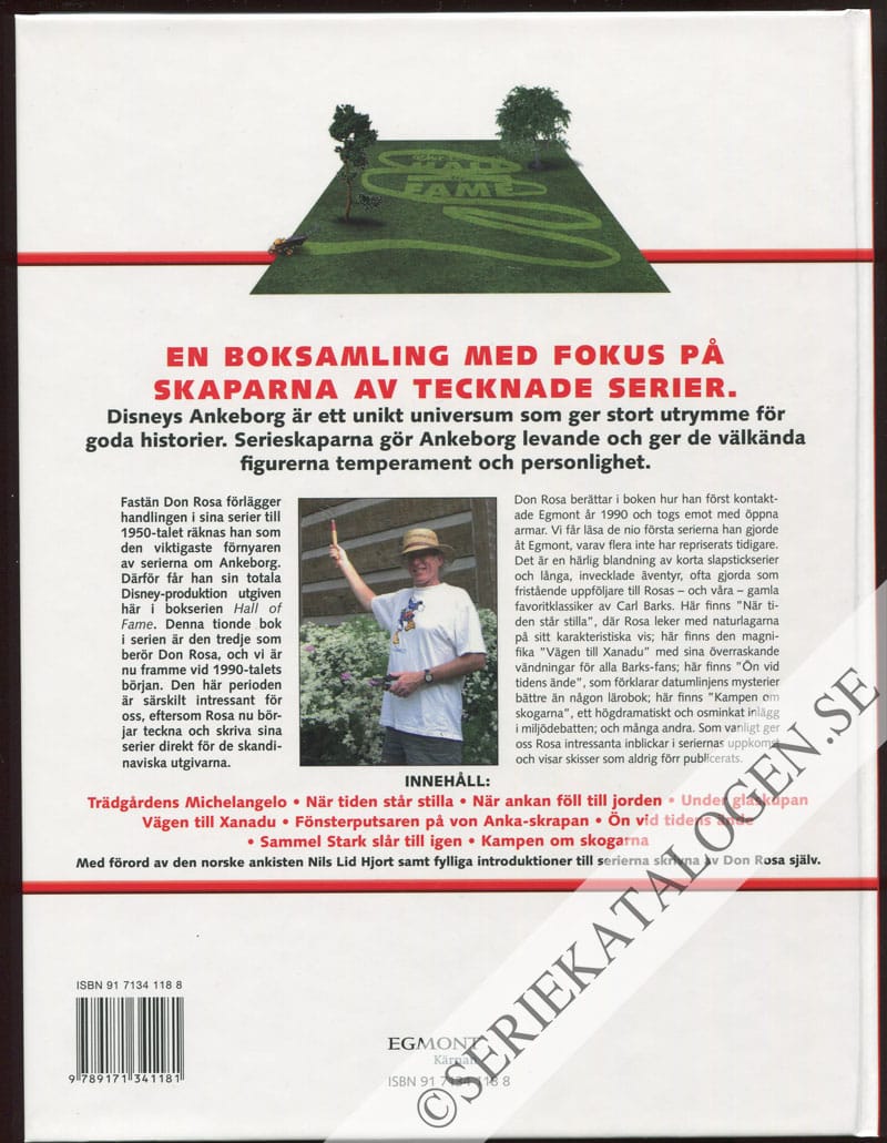 Baksida utan skyddsomslag på Don Rosa - bok 3 (2005)