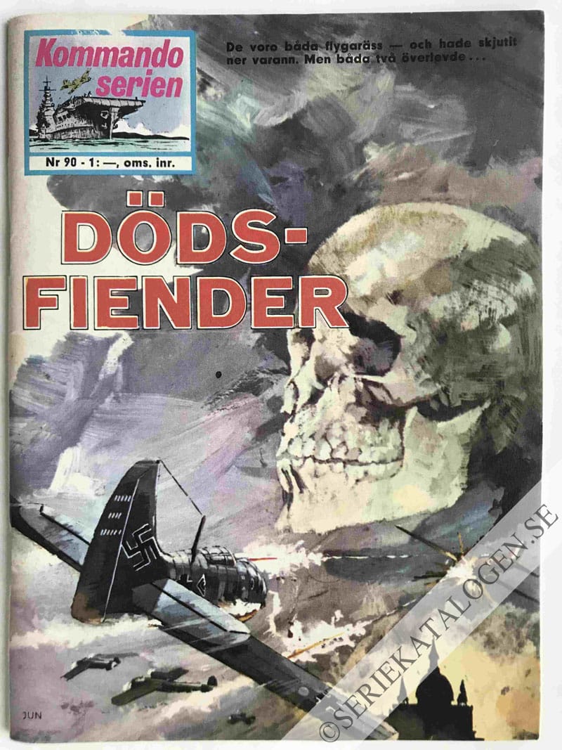 Framsida på Kommandoserien #90 - Dödsfiender (1966)