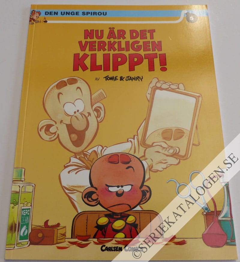Framsida på Den unge Spirou Nu är det verkligen klippt! (1994)