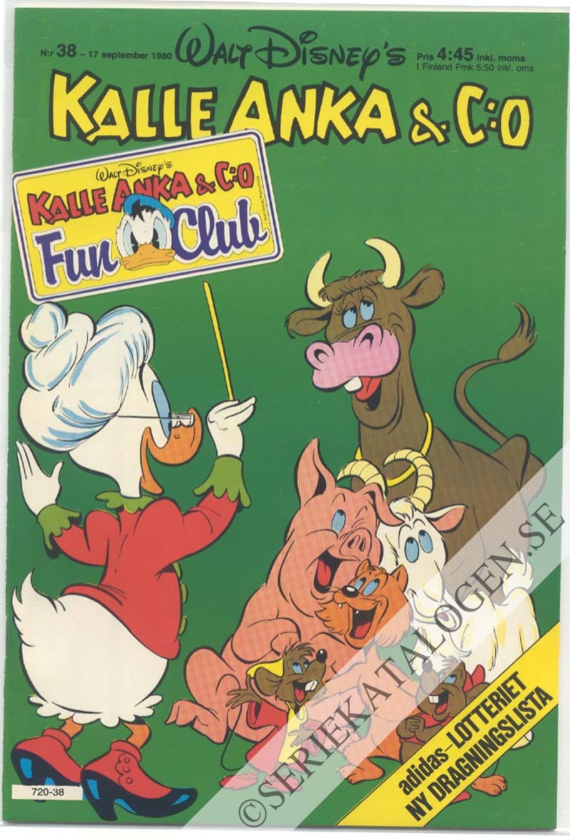 Framsida på Kalle Anka & C:o #38 (1980)