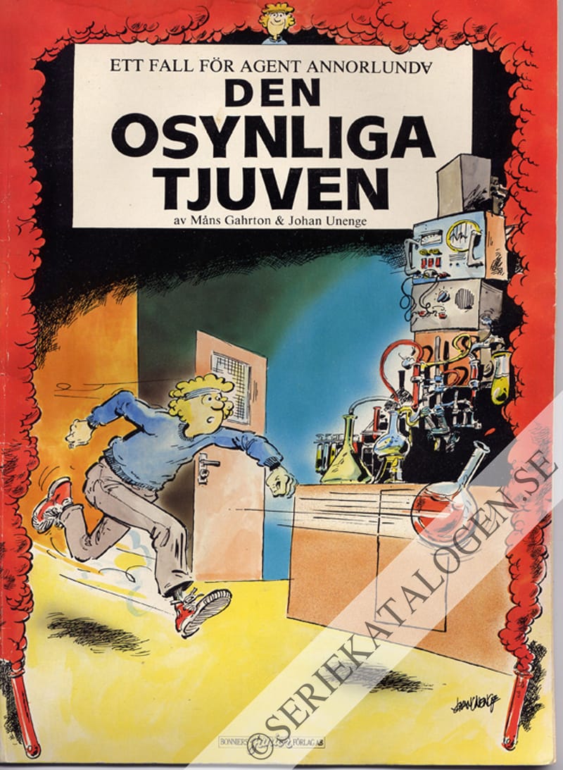 Framsida på Ett fall för Agent Annorlunda Den osynliga tjuven (1987)