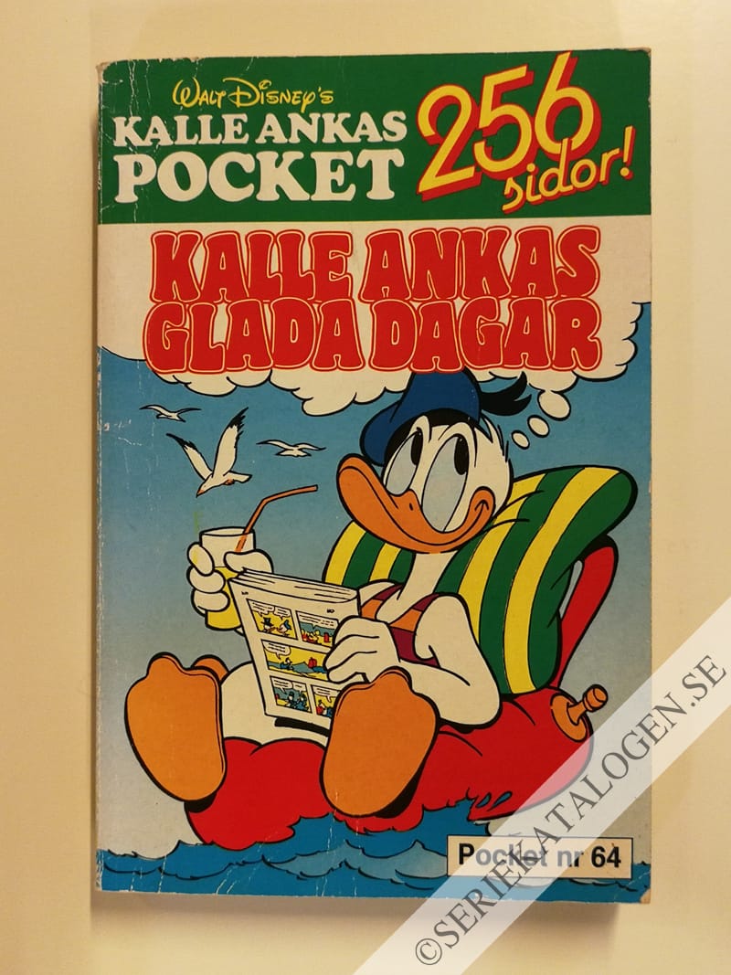 Framsida på Kalle Ankas pocket Kalle Ankas glada dagar (1985)