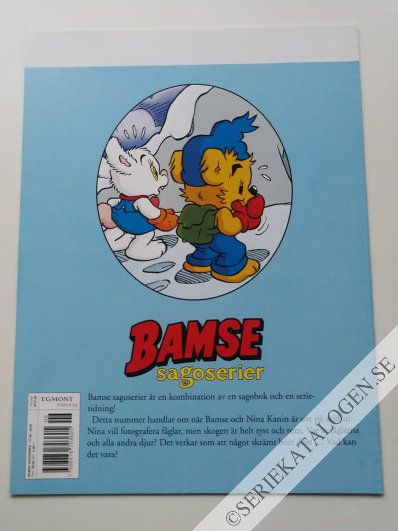 Baksida på Bamse och snödraken (2016)